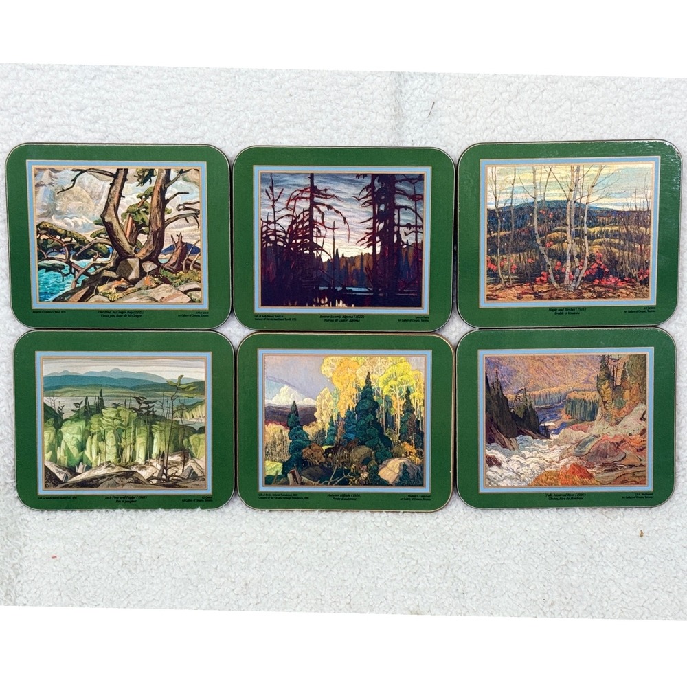 Vintage Jason Coasters Scenic Painting Art Gallery of Ontario Set 6 Box